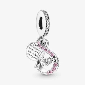 (imagine pentru) Talisman de tip pandantiv dublu infinit Mum tip pavé - 791468C01