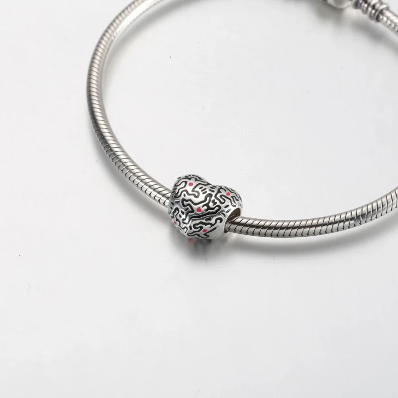 (imagine pentru) Keith Haring™ x Pandora Line Art People Charm - 792224C01 - Vizualizare 5