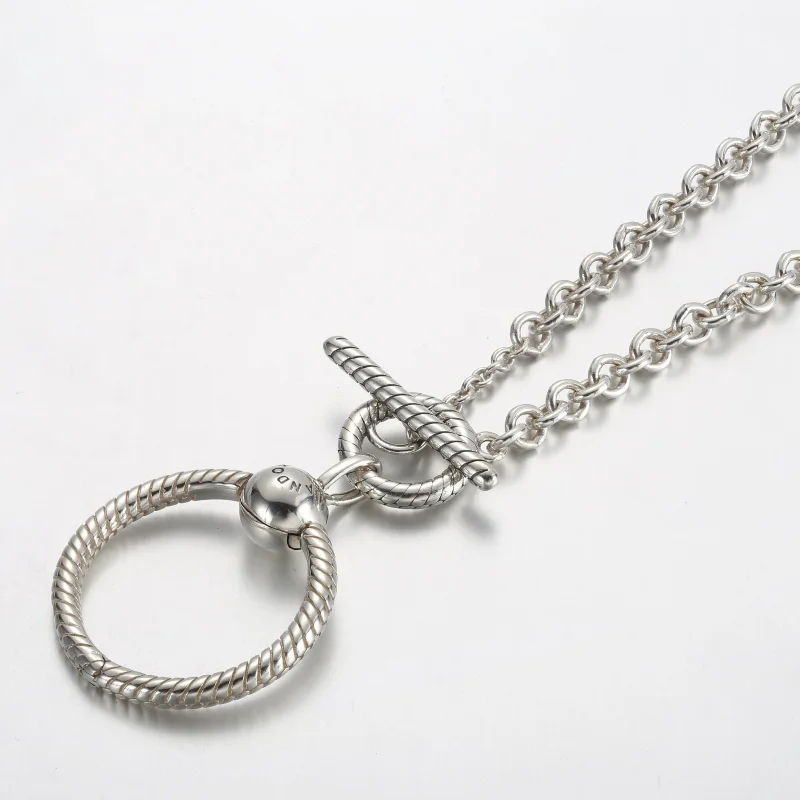 (imagine pentru) Pandora Moments O Colier T-bar pendant - 391157C00 - Vizualizare 2