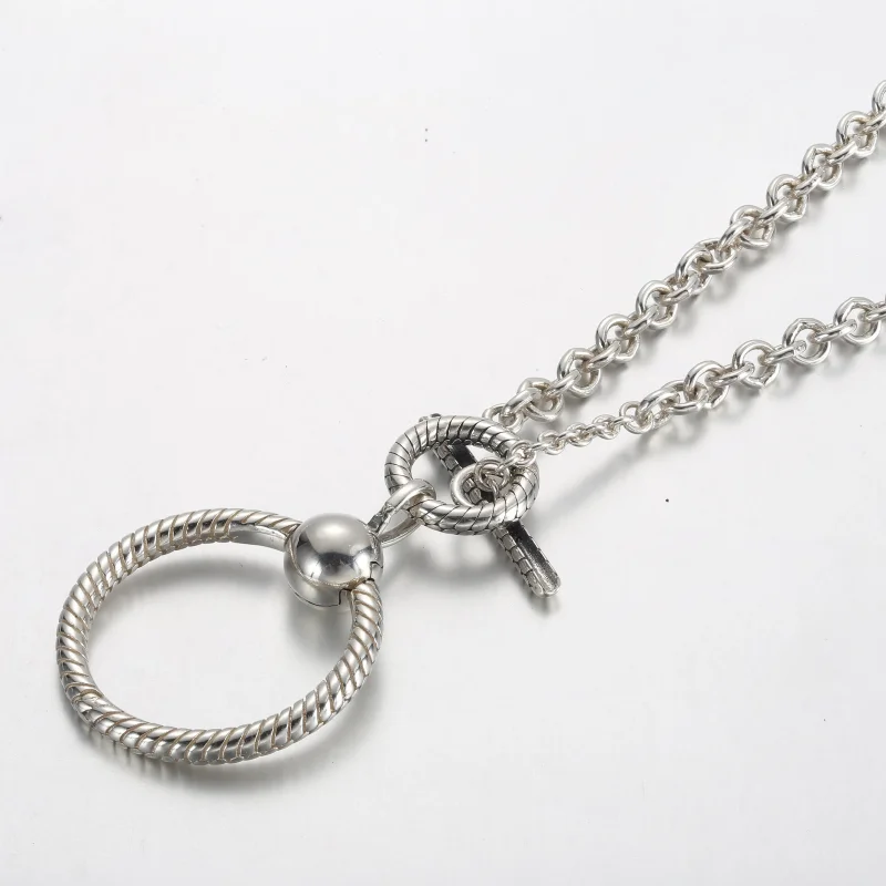 (imagine pentru) Pandora Moments O Colier T-bar pendant - 391157C00 - Vizualizare 3
