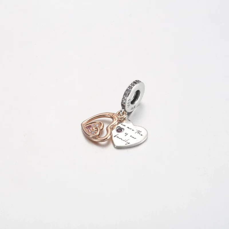 (imagine pentru) Talisman de tip pandantiv dublu Inimioare infinite interconectate - 781020C01 - Vizualizare 2