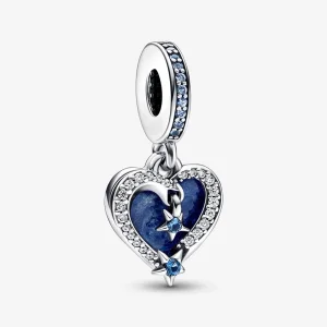 (imagine pentru) Talisman de tip pandantiv dublu Inimioare și stea căzătoare - 792356C01