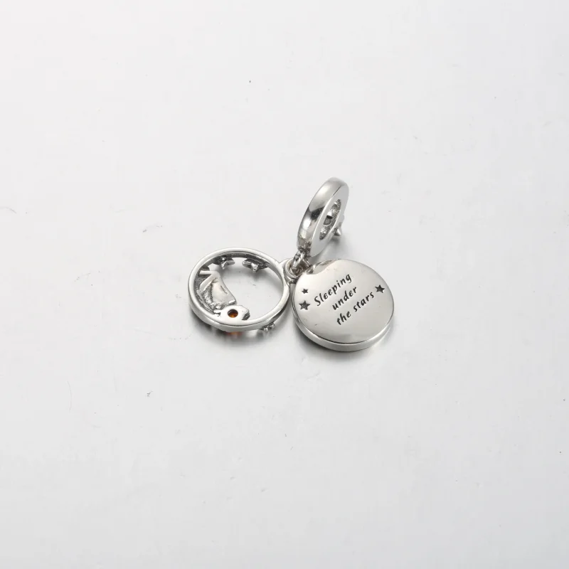 (imagine pentru) Talisman de tip pandantiv dublu Cer nocturn camping - 791686C01 - Vizualizare 3