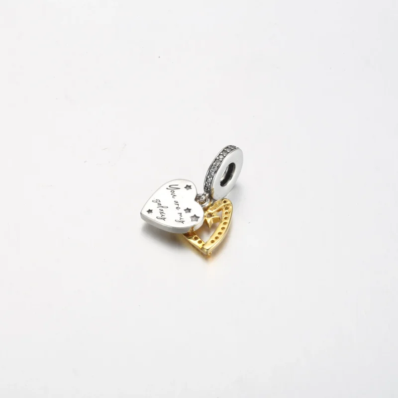 (imagine pentru) Charm dublu cu inimi de stea căzătoare - 762203C01 - Vizualizare 3