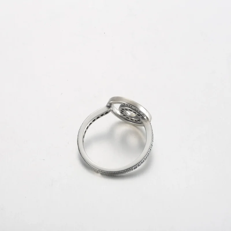 (imagine pentru) Pandora Signature Logo Circles Pavé Inel - 192316C01 - Vizualizare 4