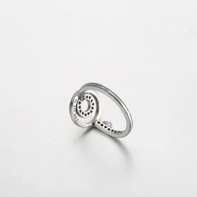 (imagine pentru) Pandora Signature Logo Circles Pavé Inel - 192316C01 - Vizualizare 5