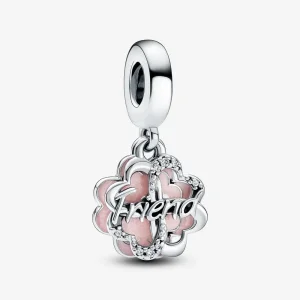 (imagine pentru) Talisman de tip pandantiv dublu Prietenie Trifoi cu patru foi - 792245C01