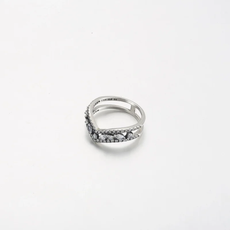(imagine pentru) Sparkling Marquise Double Wishbone Inel - 199095C01 - Vizualizare 3