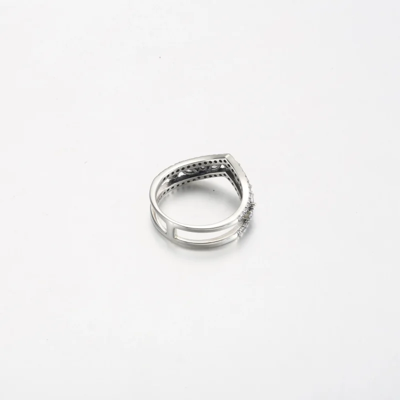 (imagine pentru) Sparkling Marquise Double Wishbone Inel - 199095C01 - Vizualizare 4