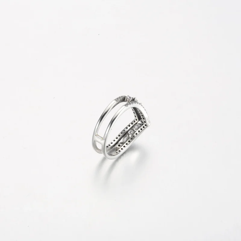 (imagine pentru) Sparkling Marquise Double Wishbone Inel - 199095C01 - Vizualizare 5
