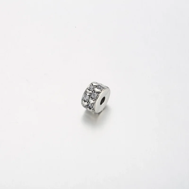 (imagine pentru) Talisman strălucitor cu fixare ușoară cu inimioare infinite - 792235C01 - Vizualizare 2
