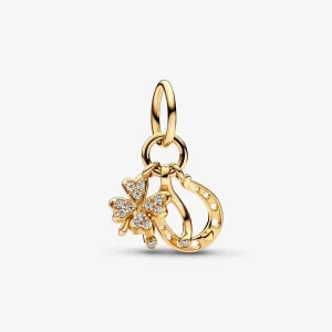 (imagine pentru) Trifoi norocos, Wishbone & Horseshoe Dangle Charm - 752337c01