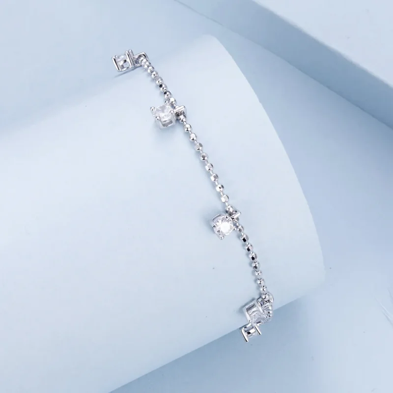 (imagine pentru) Brățară din zircon strălucitor fin stil PANDORA - BSB156 - Vizualizare 2