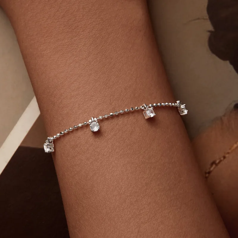 (imagine pentru) Brățară din zircon strălucitor fin stil PANDORA - BSB156 - Vizualizare 6