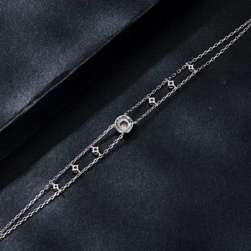 (imagine pentru) Brățară Moissanite Sparkling Stil PANDORA (Un Certificat) - MSB013 - Vizualizare 4