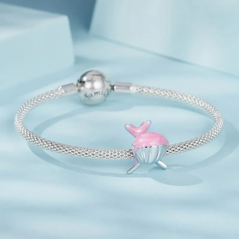 (imagine pentru) Breloc Balenă Roz Stil PANDORA - SCC2707 - Vizualizare 5