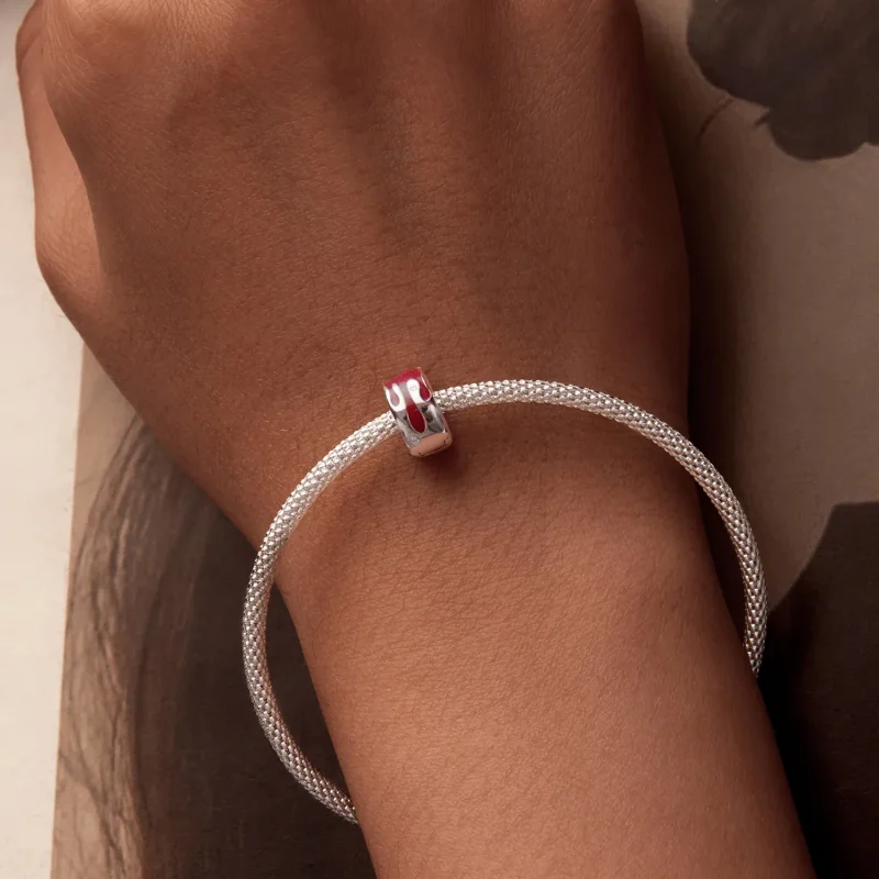 (imagine pentru) Breloc cu cataramă de poziționare topită în stil PANDORA - SCC2700 - Vizualizare 7