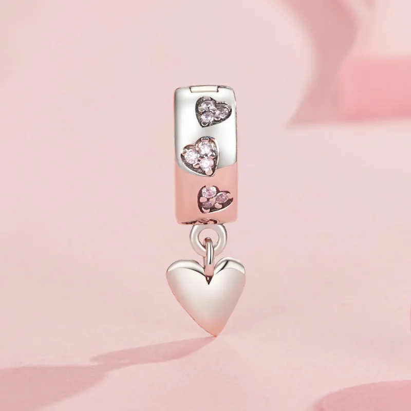 (imagine pentru) Breloc cu cataramă din silicon Smart Heart Stil PANDORA - SCC2694 - Vizualizare 2