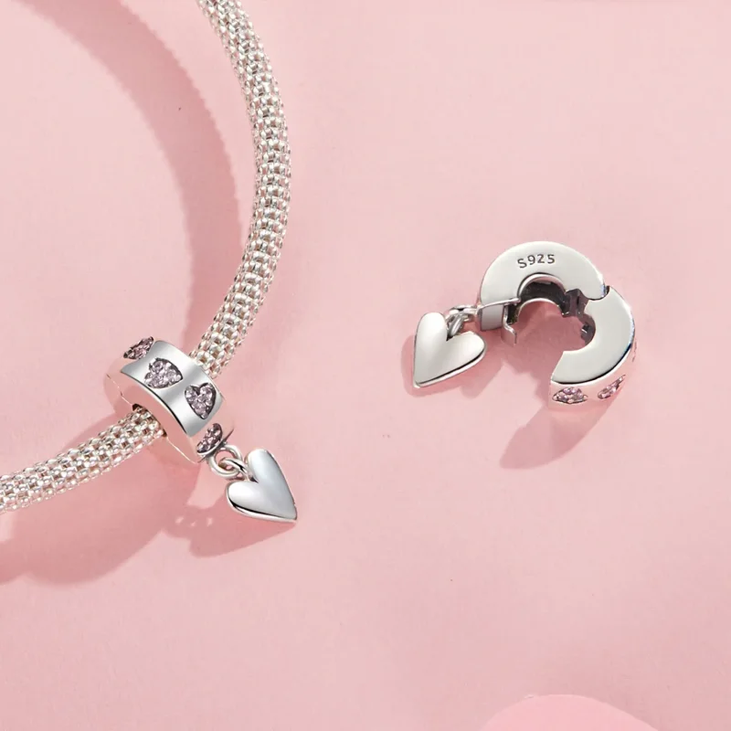 (imagine pentru) Breloc cu cataramă din silicon Smart Heart Stil PANDORA - SCC2694 - Vizualizare 4