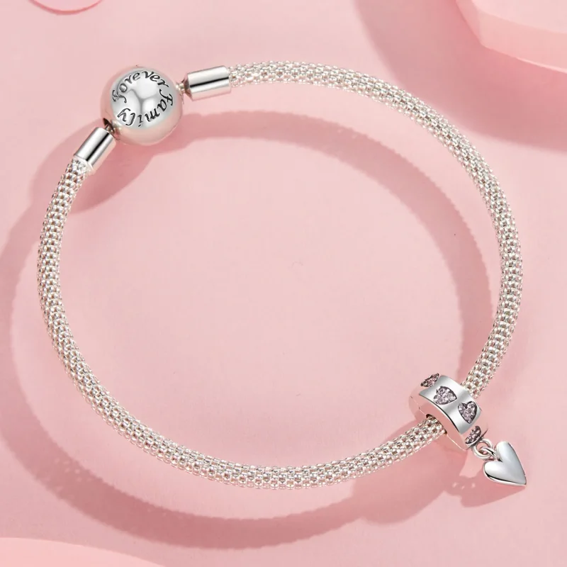 (imagine pentru) Breloc cu cataramă din silicon Smart Heart Stil PANDORA - SCC2694 - Vizualizare 5