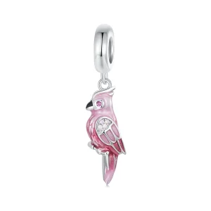 Breloc Papagal Roz Stil PANDORA - BSC971 (imagine pentru) Breloc Papagal Roz Stil PANDORA - BSC971