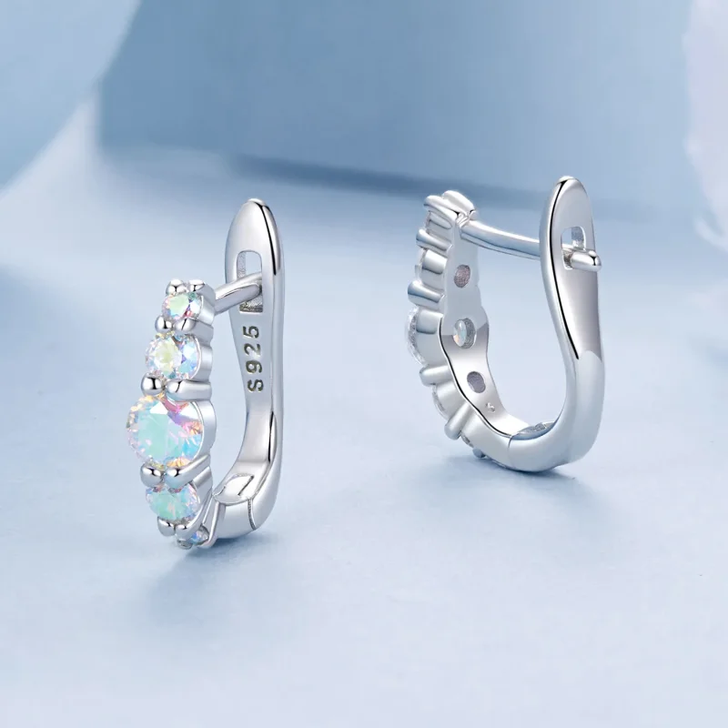 (imagine pentru) Cercei colorati in stil PANDORA - BSE960 - Vizualizare 3