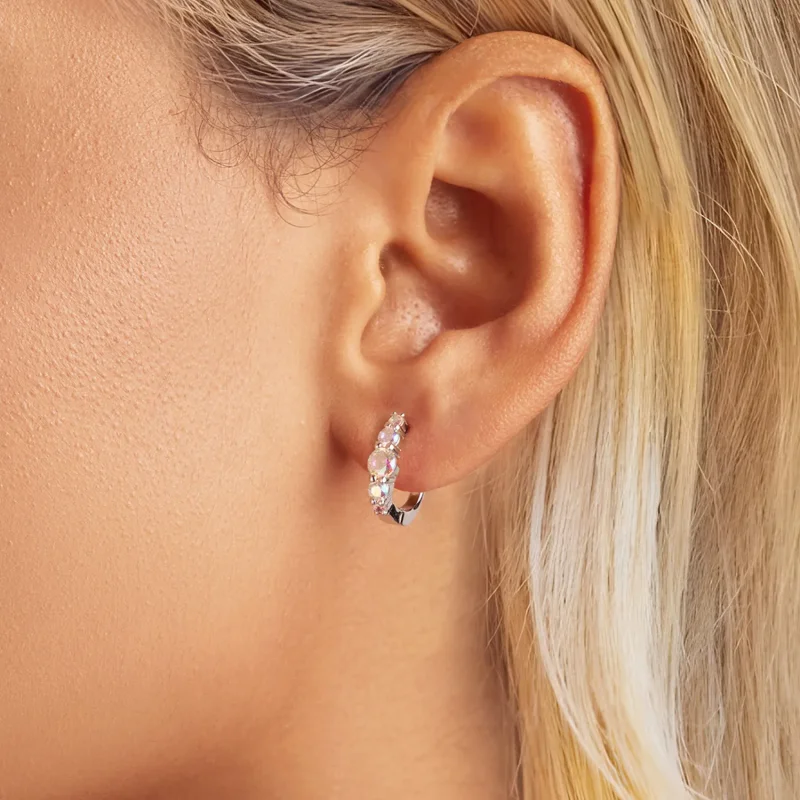 (imagine pentru) Cercei colorati in stil PANDORA - BSE960 - Vizualizare 5