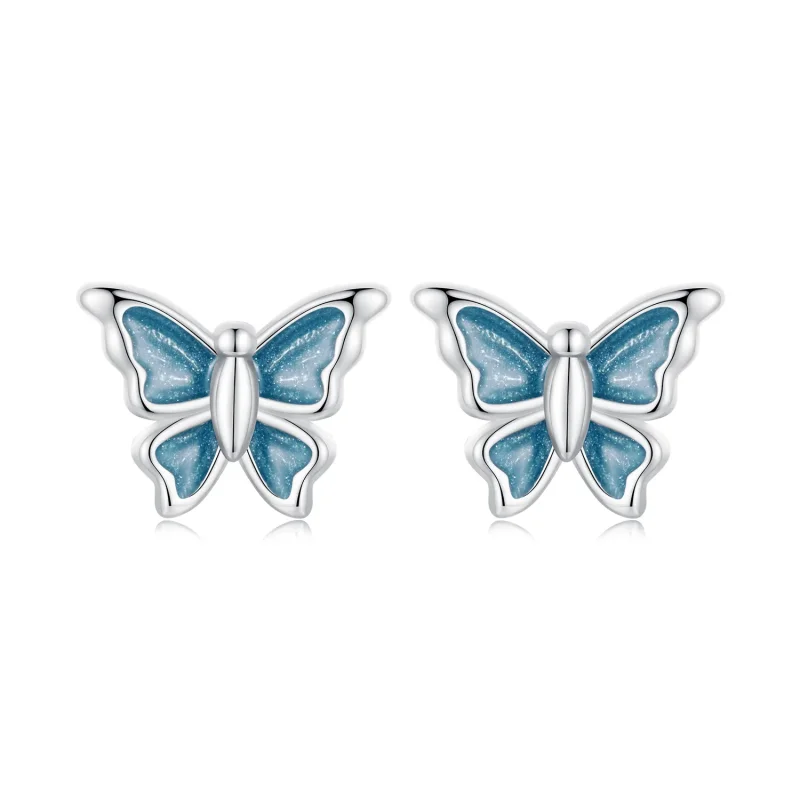 (imagine pentru) Cercei Fluture Albastru Stil PANDORA - BSE957