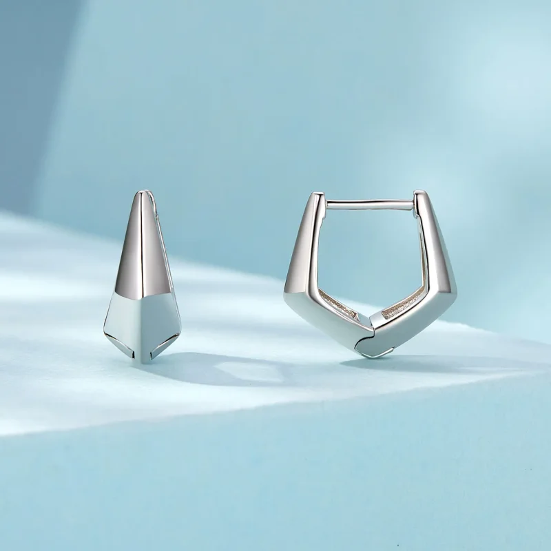 (imagine pentru) Cercei geometrici rafinati in stil PANDORA - SCE1704 - Vizualizare 2