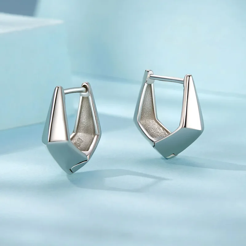 (imagine pentru) Cercei geometrici rafinati in stil PANDORA - SCE1704 - Vizualizare 3
