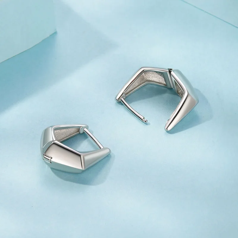 (imagine pentru) Cercei geometrici rafinati in stil PANDORA - SCE1704 - Vizualizare 4