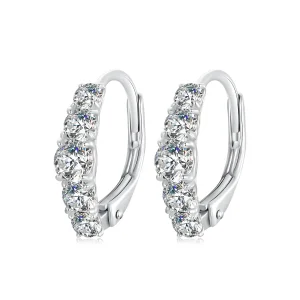 (imagine pentru) Cercei Moissanite Stil PANDORA (Două Certificate) - MSE045