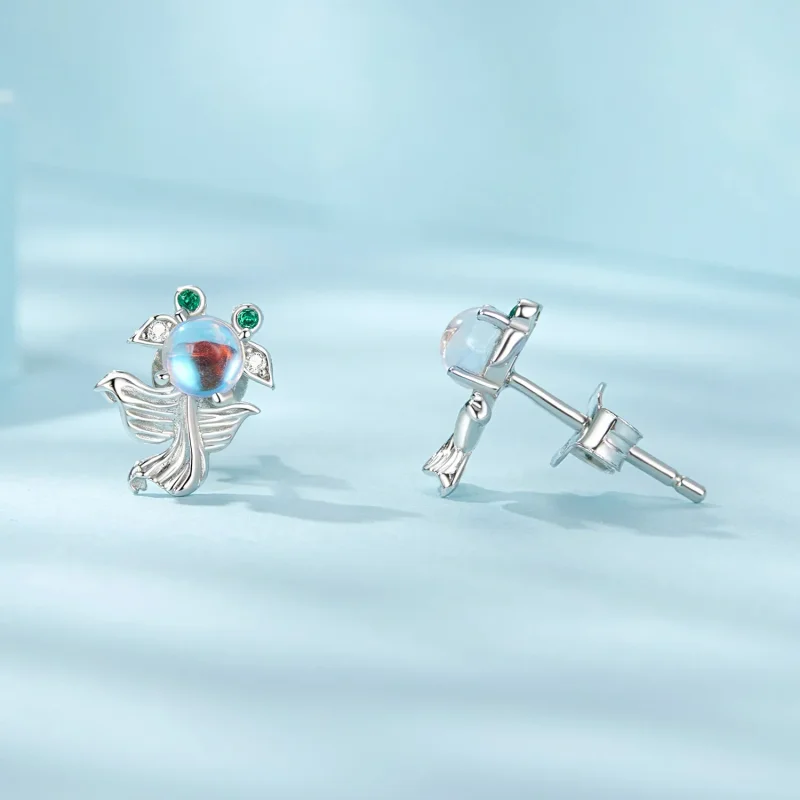 (imagine pentru) Cercei Stil PANDORA Moonlight Fish - SCE1693 - Vizualizare 4