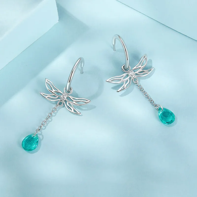(imagine pentru) Cercei tip Dragonfly cu ciucuri în stil PANDORA - SCE1699 - Vizualizare 3