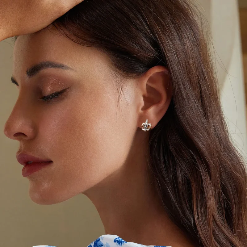 (imagine pentru) Cercei tip PANDORA Tip Vintage Iris - BSE968 - Vizualizare 6