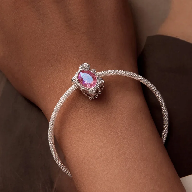 (imagine pentru) Charm cu trandafiri pentru pictură în ulei în stil PANDORA - SCC2698 - Vizualizare 5