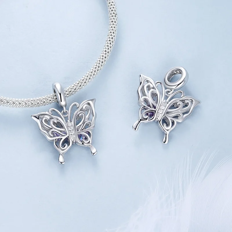 (imagine pentru) Charm Fluture Stil PANDORA - BSC969 - Vizualizare 4