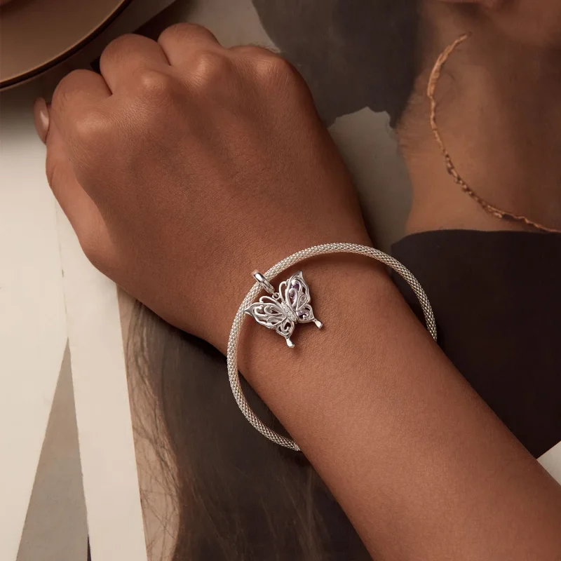 (imagine pentru) Charm Fluture Stil PANDORA - BSC969 - Vizualizare 6