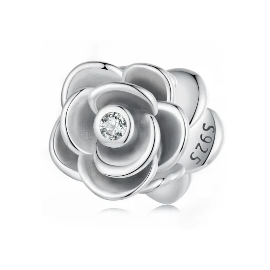 (imagine pentru) Charm tridimensional cu trandafiri stil PANDORA - SCC2705