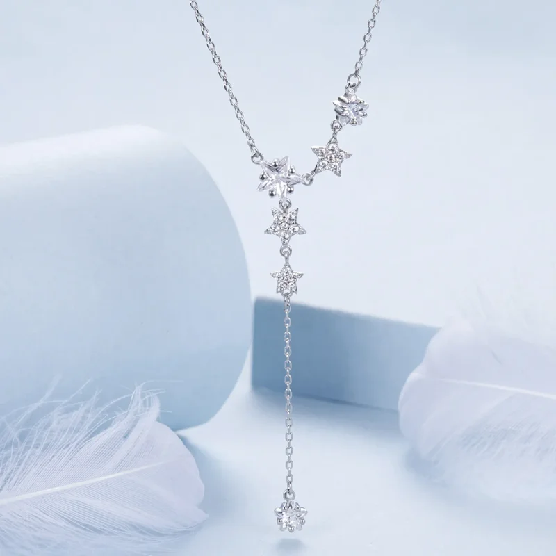 (imagine pentru) Colier cu stea stil PANDORA - BSN368 - Vizualizare 3