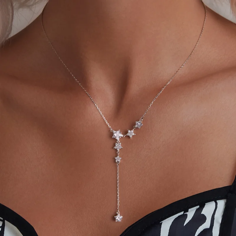 (imagine pentru) Colier cu stea stil PANDORA - BSN368 - Vizualizare 6