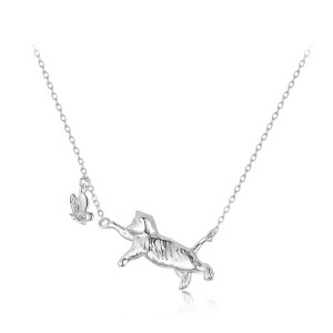 (imagine pentru) Colier Pisica Si Fluture Stil PANDORA - SCN514
