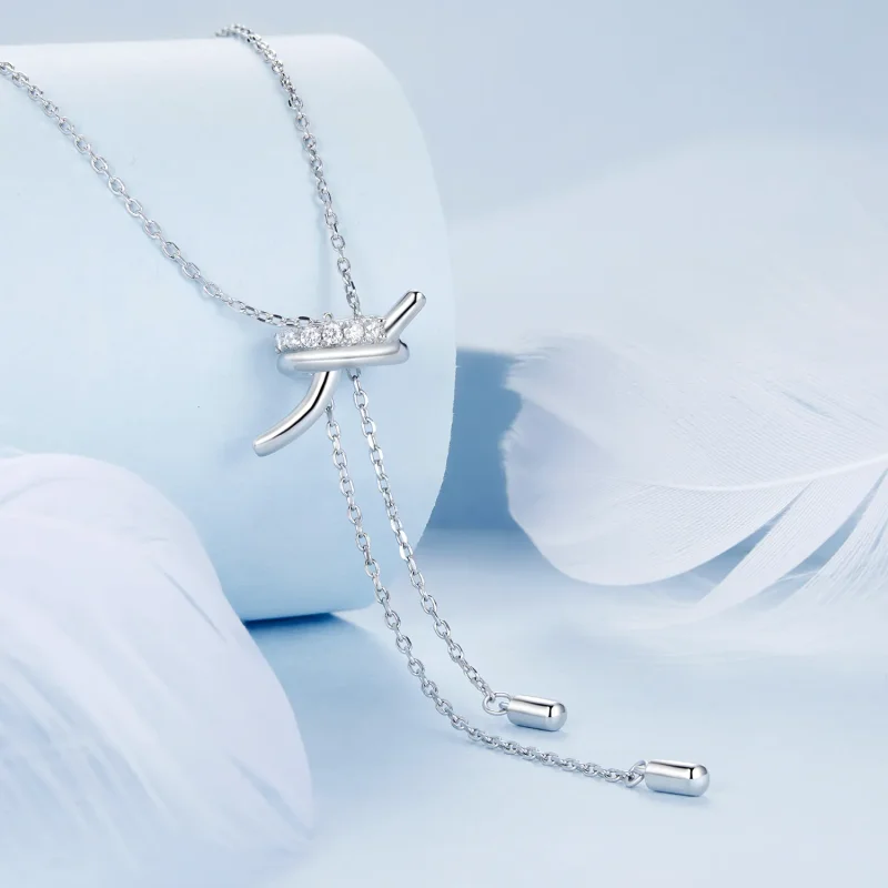 (imagine pentru) Colier stil PANDORA Nod Pull Y - BSN370 - Vizualizare 2