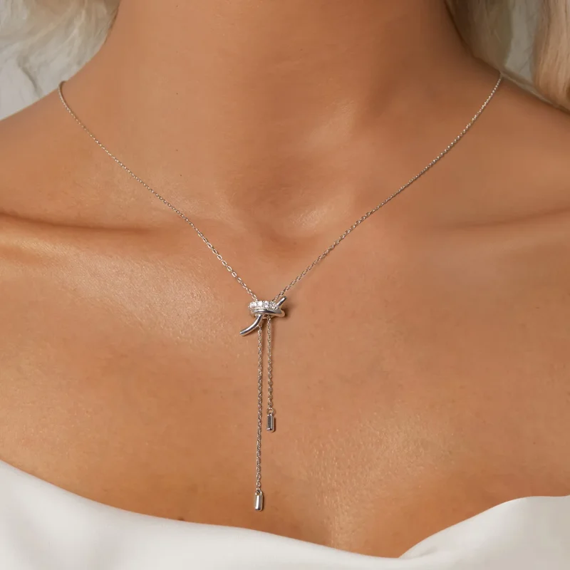 (imagine pentru) Colier stil PANDORA Nod Pull Y - BSN370 - Vizualizare 5
