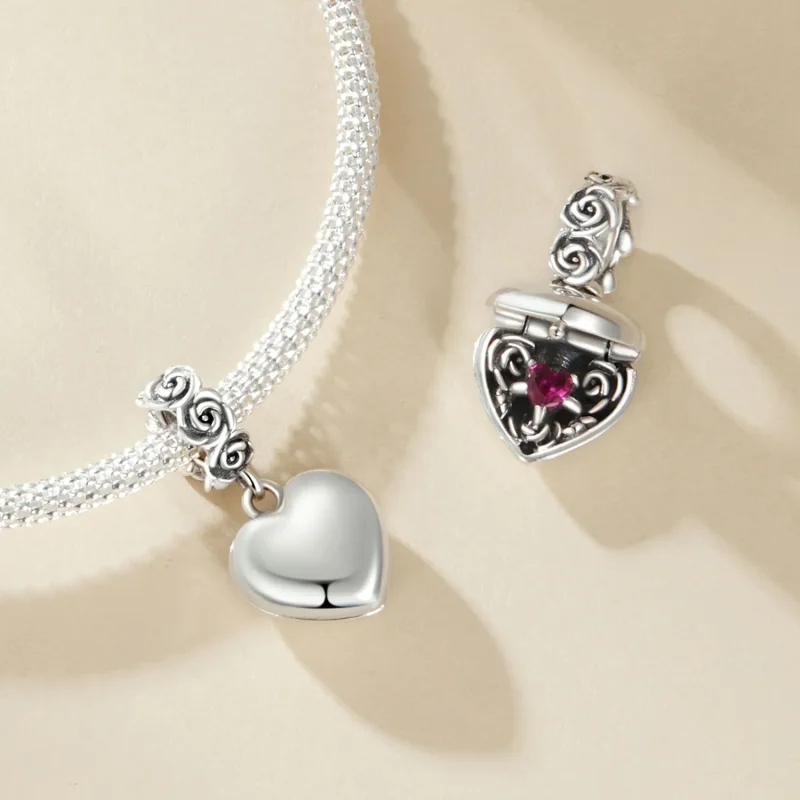 (imagine pentru) Cutie de propuneri cu trandafiri romantici in stil PANDORA - SCC2701 - Vizualizare 5