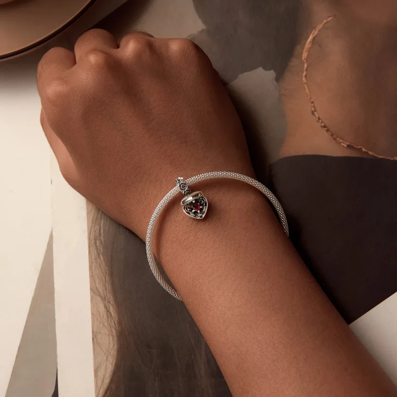 (imagine pentru) Cutie de propuneri cu trandafiri romantici in stil PANDORA - SCC2701 - Vizualizare 7