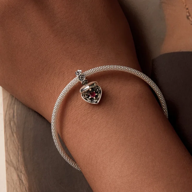 (imagine pentru) Cutie de propuneri cu trandafiri romantici in stil PANDORA - SCC2701 - Vizualizare 9
