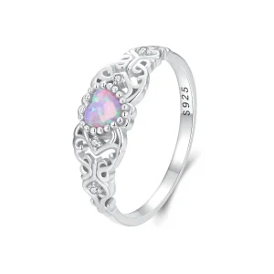 (imagine pentru) Inel Roz Opal Stil PANDORA - BSR512