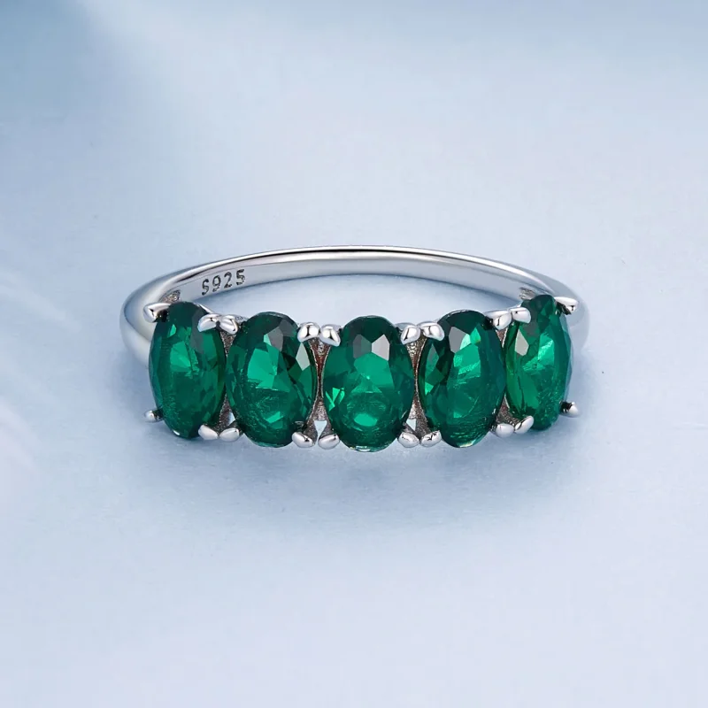 (imagine pentru) Inel de lux cu zirconiu verde în stil PANDORA - BSR522 - Vizualizare 3