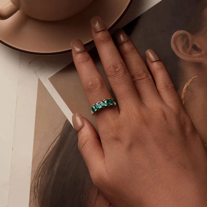 (imagine pentru) Inel de lux cu zirconiu verde în stil PANDORA - BSR522 - Vizualizare 6